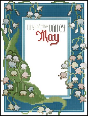 Вышивка крестом Весенние ландыши