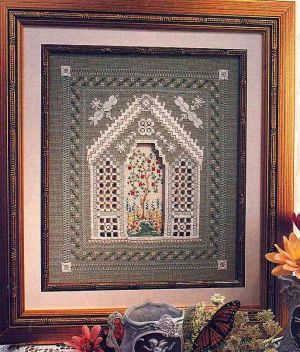 Хардангер домик с деревцем