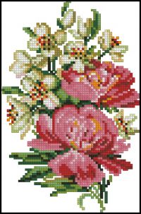 Buttonhole with pionies