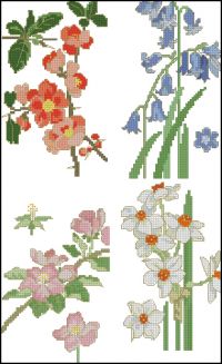 Cross Stitcher 2007-09(32) Floral Quartet