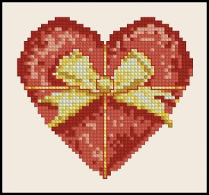 вышивка крестом Карамельное сердечко