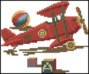 Вышивка крестом Самолет