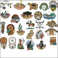 Вышивка крестом Индейские мини-мотивы