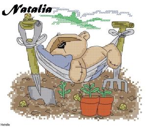 Вышивка крестом В гамаке