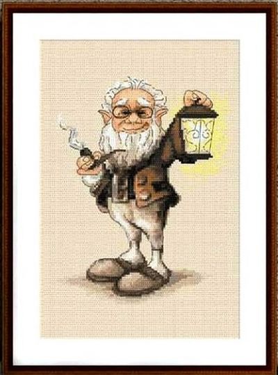 Вышивка крестом Смешной тролль