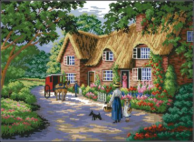 Вышивка крестом Почтальон