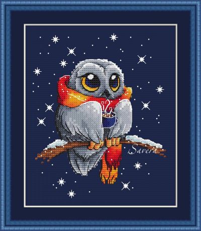 Вышивка крестом Совенок