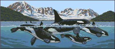 Вышивка крестом Морские гиганты