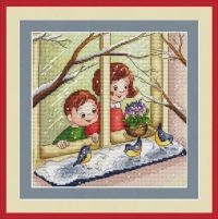 Вышивка крестом Мама идет