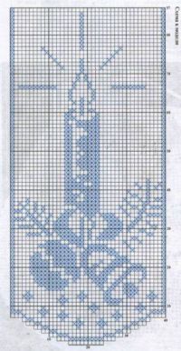 Вышивка крестом Рождественская свеча