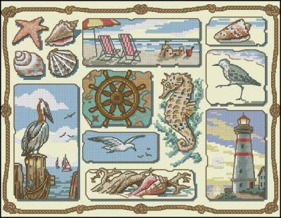 Вышивка крестом Морские этюды