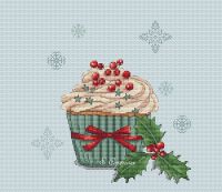 Вышивка крестом Праздничный капкейк