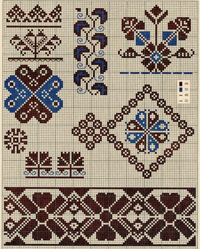 Вышивка крестом Орнаменты-6