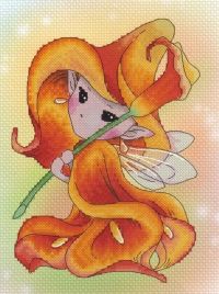 Вышивка крестом Фея оранжевых лилий