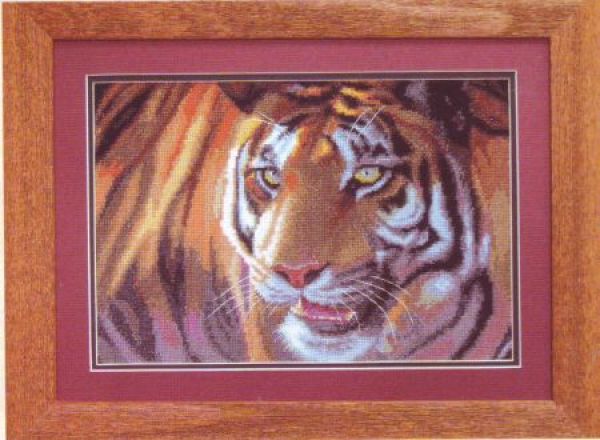 схема вышивки крестом тигр