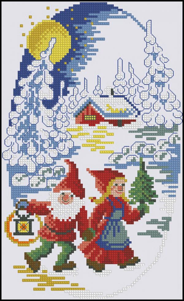 схема вышивки крестом в гости