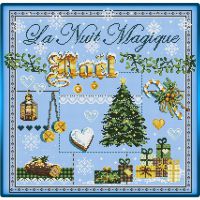 схема вышивки крестом новогодний семплер - подушка