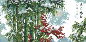 Заснеженный бамбук