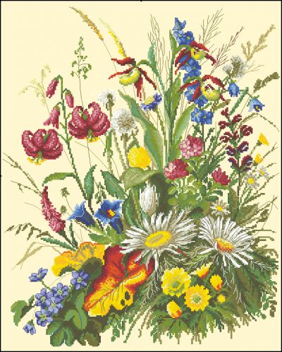 Вышивка крестом Полевые краски