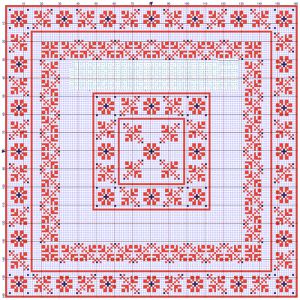 Салфетка с цветочным орнаментом