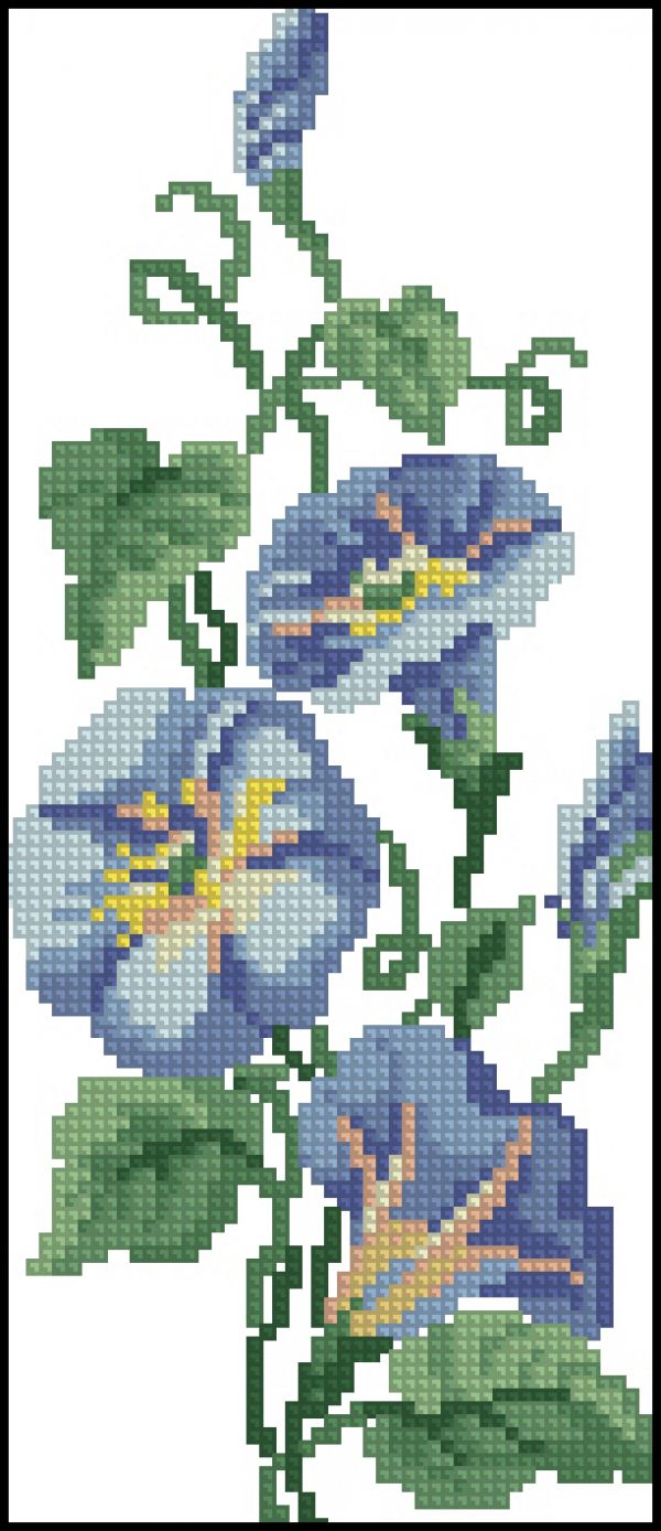 Вышивка крестом Вьюнок