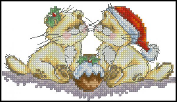 Вышивка крестом Рождественский пудинг