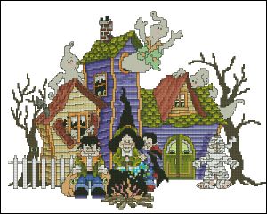 Вышивка крестом Особняк монстров