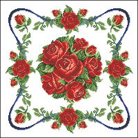 схема вышивки крестом подушка с розами