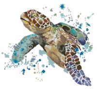 Вышивка крестом Яркая черепаха