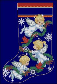 схема вышивки крестом ангельский цвет