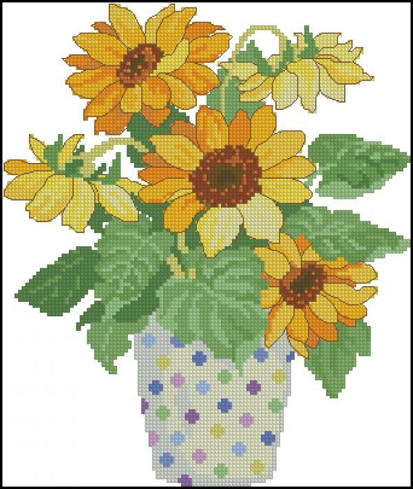 Вышивка крестом Летние подсолнухи