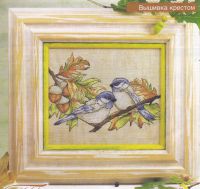 схема для вышивки крестом Трудолюбивые птички