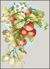 Вышивка крестом Земляника
