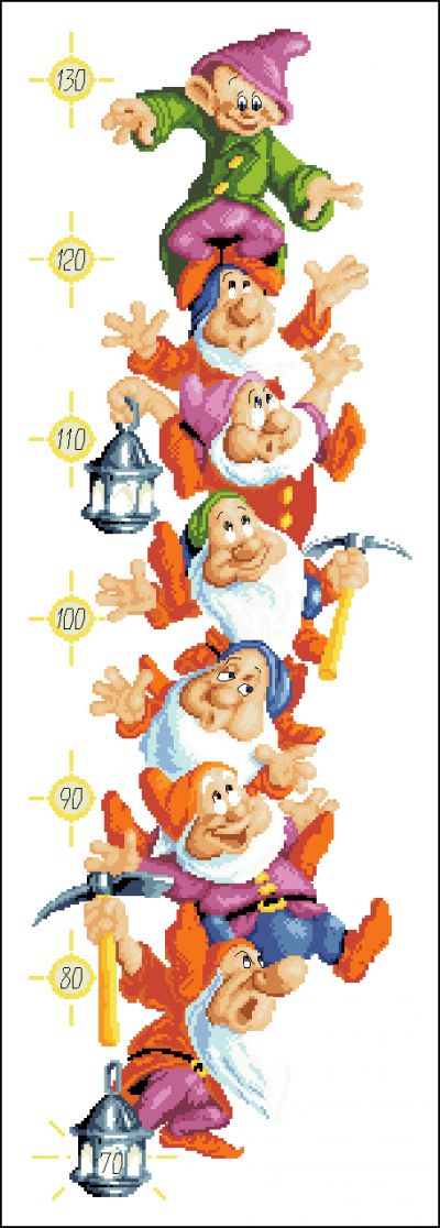 Вышивка крестом Веселые гномы