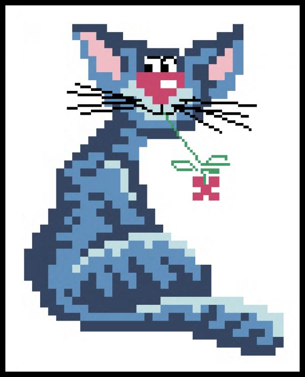 схема вышивки крестом кот от чаривной мыти