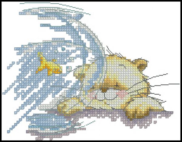 Вышивка крестом Буль-буль