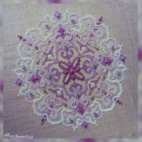 Вышивка крестом Фиолетовая мандала