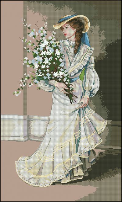 Вышивка крестом Портрет элегантности