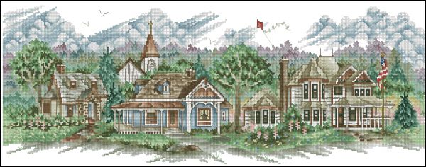 Вышивка крестом Признаки весны