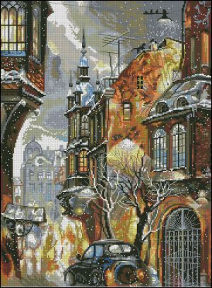 Снег в городе