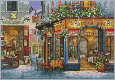 Вышивка крестом Европейское бистро