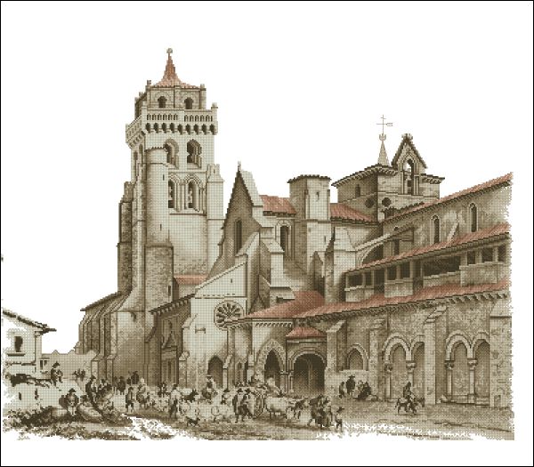 Вышивка крестом Монастырь