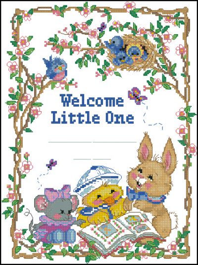 Вышивка крестом Желаем малышу добра