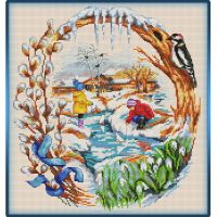 схема для вышивки крестом Зима!