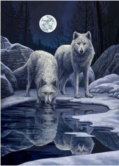 Вышивка крестом Лунные волки