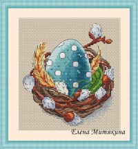 схема вышивки крестом гнездышко