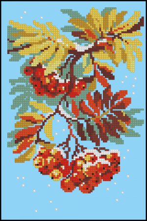 Вышивка крестом Рябина алая