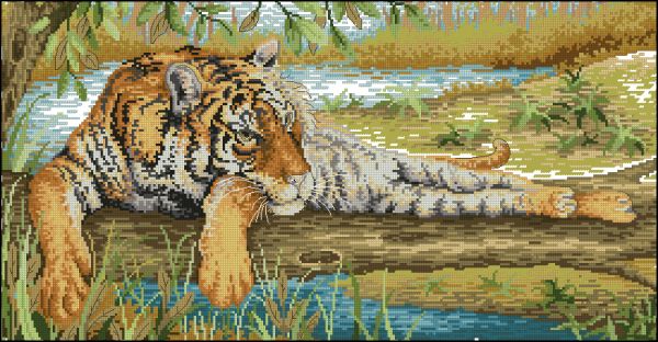 схема для вышивки крестом Момент покоя