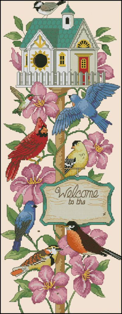 Вышивка крестом Привет друзья