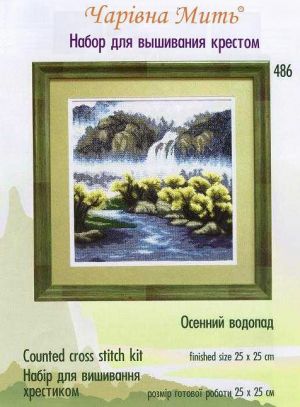 схема вышивки крестом осенний водопад